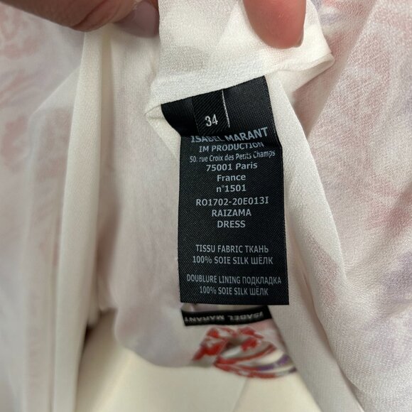Isabel Marant printed silk crepe de chine halterneck midi dress size FR 34 - Picture 5 of 6